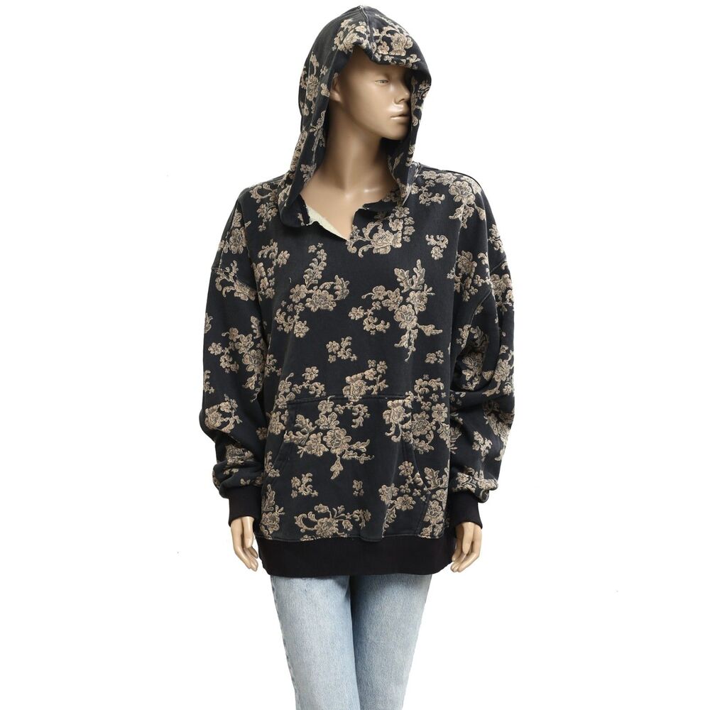 Free People We The Free It's A Vibe Print Hoodie Top Oversized Slouchy XS 288045 - Picture 6 of 9